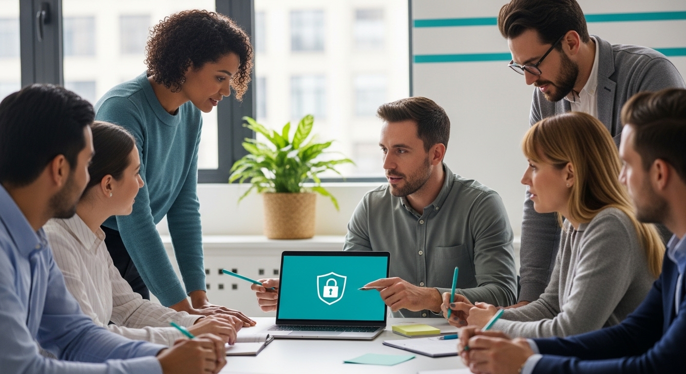 cybersecurity teamwork office