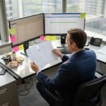 IT manager reviewing cloud certification checklists