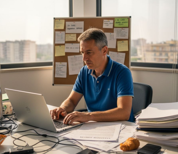 Responsabile IT impegnato nella definizione di un piano per la tutela dei dati aziendali.