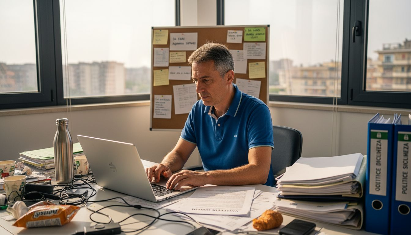 Responsabile IT impegnato nella definizione di un piano per la tutela dei dati aziendali.