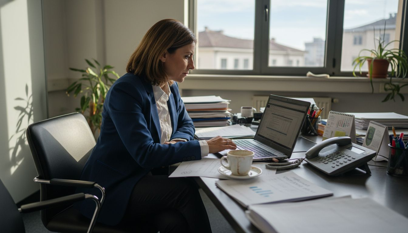 Un consulente IT per le PMI si occupa di monitorare e gestire i dati aziendali archiviati sul cloud.