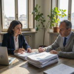 Alcuni responsabili di piccole imprese stanno valutando insieme le soluzioni per migliorare la sicurezza dei loro locali.