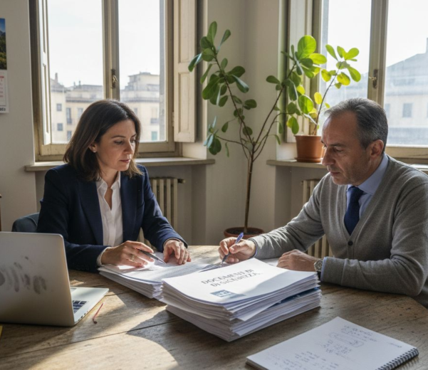 Alcuni responsabili di piccole imprese stanno valutando insieme le soluzioni per migliorare la sicurezza dei loro locali.