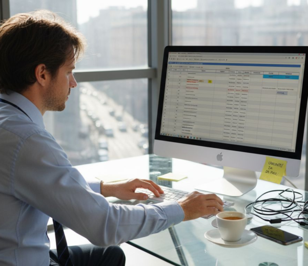 Il responsabile IT sta analizzando un foglio di lavoro per valutare i rischi legati alla sicurezza informatica.