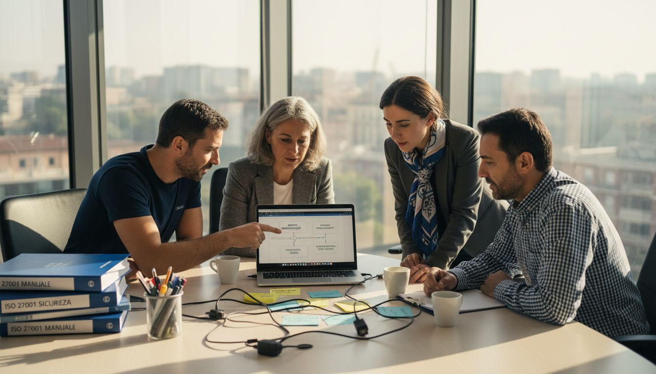 Riunione di formazione sulla sicurezza nell’ufficio d’angolo