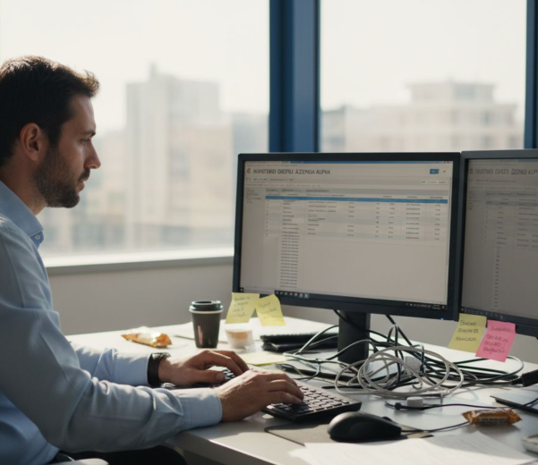 Il responsabile IT che controlla l’elenco delle risorse aziendali