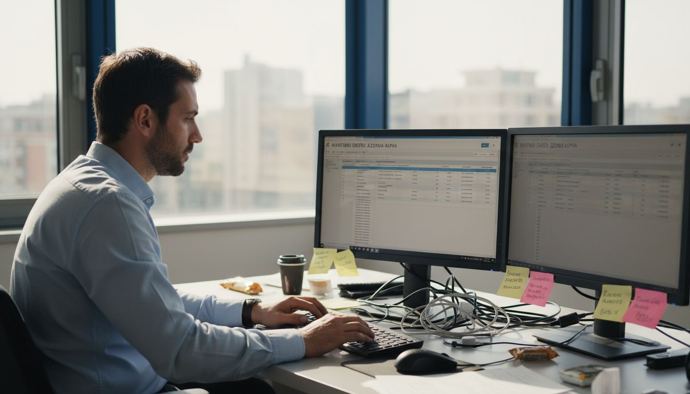 Il responsabile IT che controlla l’elenco delle risorse aziendali