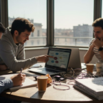 Riunione del team IT in ufficio dedicata alla sicurezza informatica