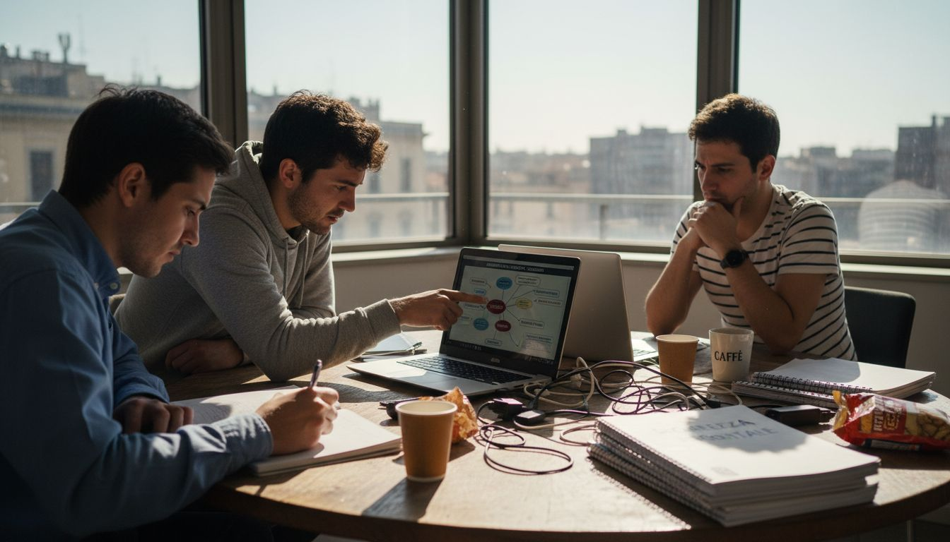 Riunione del team IT in ufficio dedicata alla sicurezza informatica