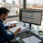 Il responsabile IT esamina la documentazione relativa alla sicurezza secondo lo standard ISO 27001.