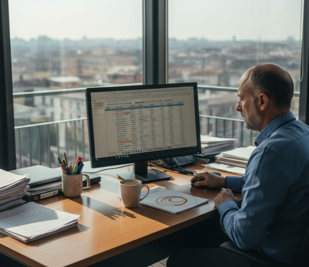 Il responsabile IT si sta organizzando in ufficio per affrontare l’audit ISO.