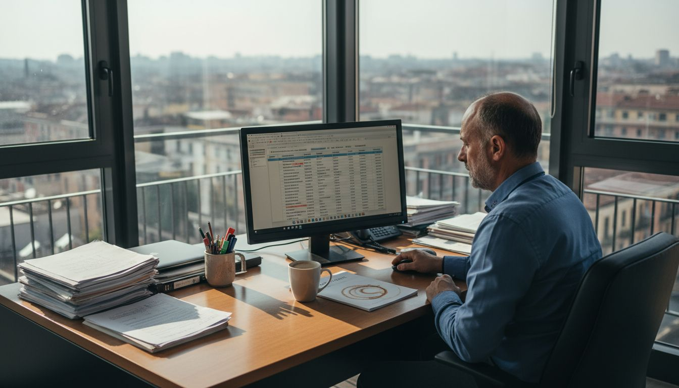 Il responsabile IT si sta organizzando in ufficio per affrontare l’audit ISO.