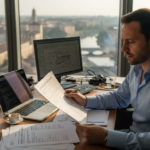 Responsabile IT che verifica la sicurezza informatica in ufficio