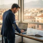 Responsabile IT che analizza i report sulla sicurezza in cloud