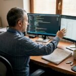 Un esperto informatico verifica le autorizzazioni di accesso ai dati nel cloud.