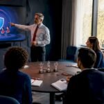 Corso di formazione sulla sicurezza per il personale, condotto da un esperto.