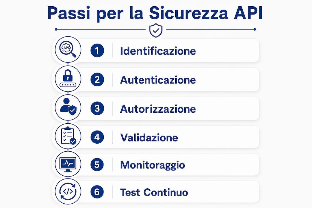 Guida illustrata ai principali passaggi per proteggere le API