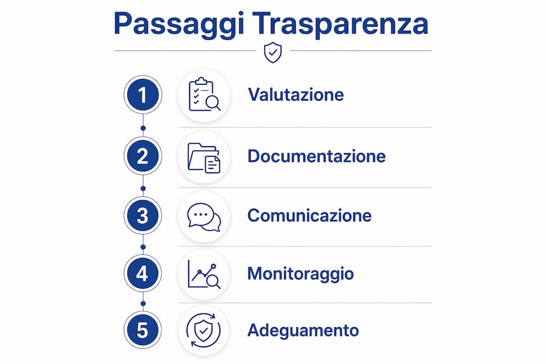 Infografica: tutti i passaggi fondamentali per garantire la trasparenza secondo GDPR e standard ISO