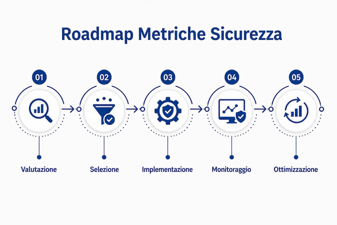 Infografica: guida essenziale alle principali metriche di sicurezza, con tutti i passaggi chiave da seguire
