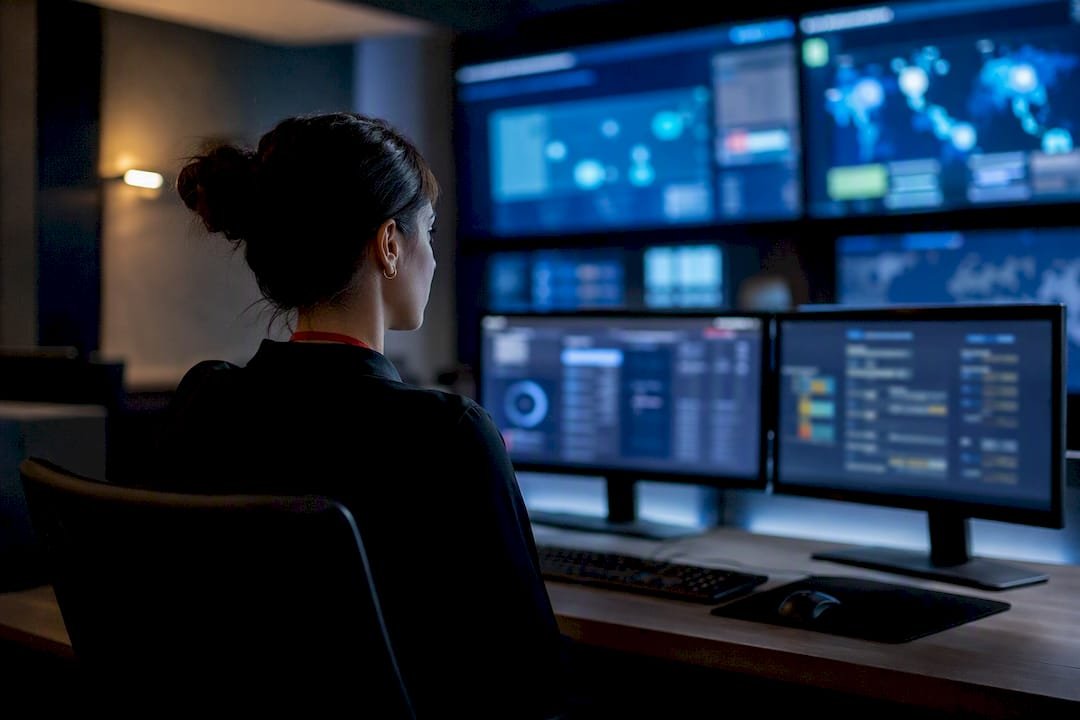 Analista che controlla i rischi cloud all'interno di un SOC